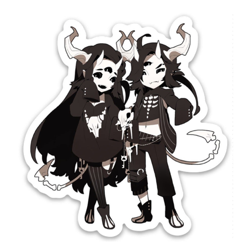 Exo Siblings, Exie and Seely, Vinyl Sticker