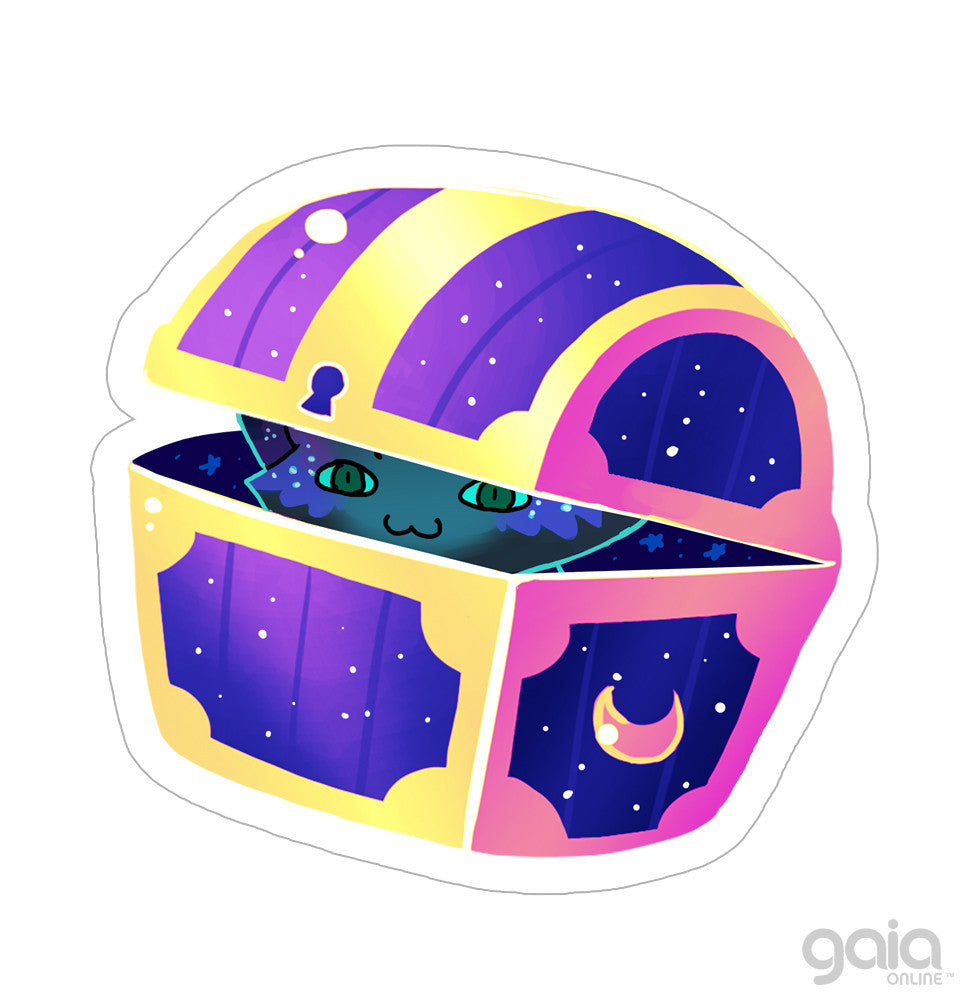 Dark Kitten Star Treasure Vinyl Stickers