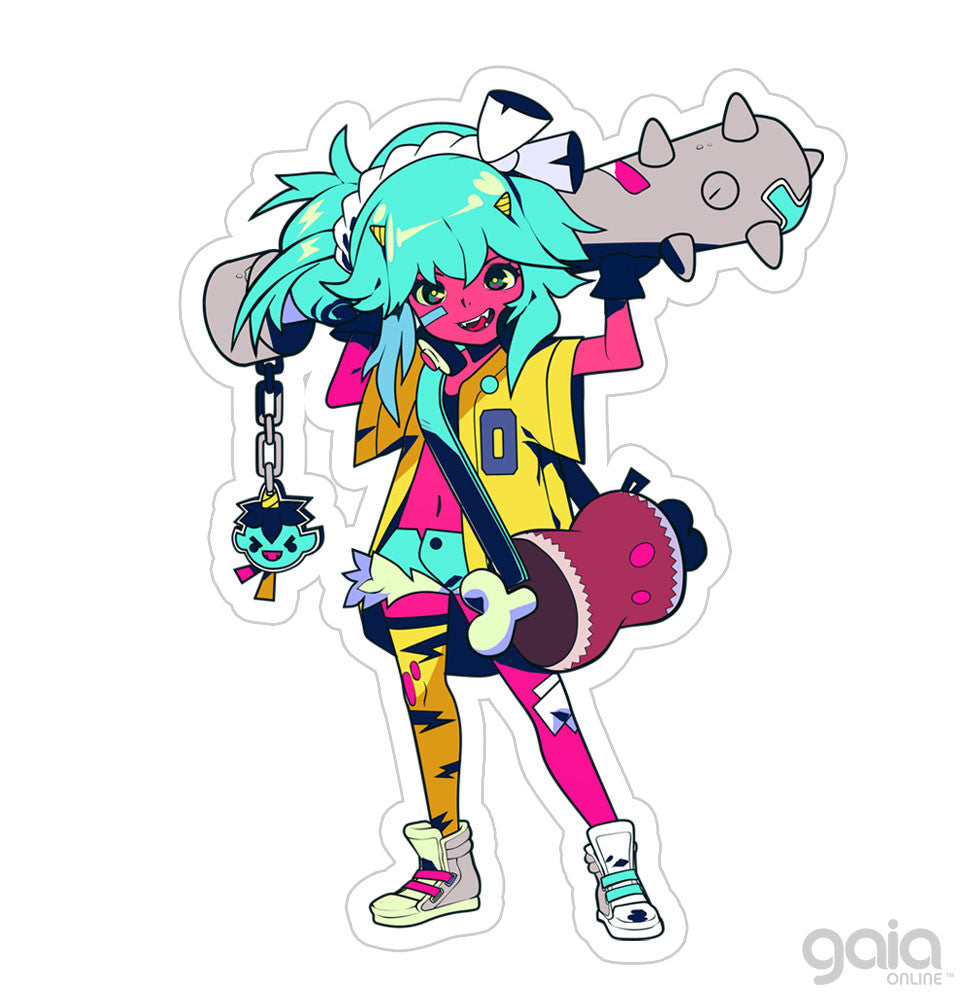 Oniki Demon Club Girl Vinyl Stickers
