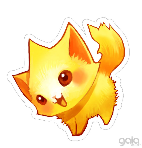 Gold Kitten Star Vinyl Stickers
