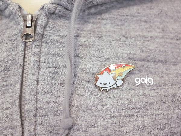 Glitter Birth Stone Kitten Star Pin (Rainbow Limited Edition)
