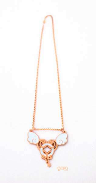 Glitter Halo Necklace (Rose Gold)