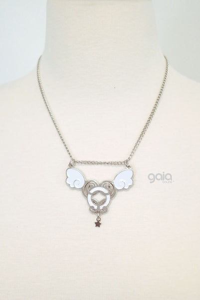 Glitter Halo Necklace (Silver)