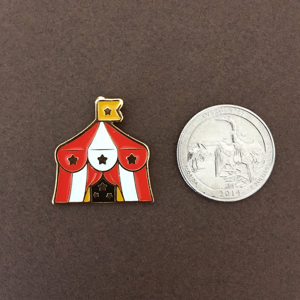 Circus: Red Tent Enamel Pin