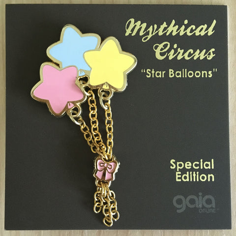 Mythical Circus: Star Balloons Pins with Chains