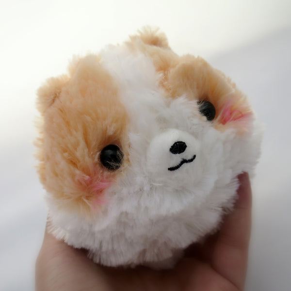 Pomeranian Plush - Light brown/White